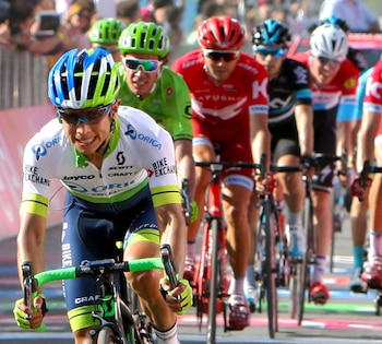 El colombiano Esteban Chaves fue subcampeón en el Giro de Italia en 2016. Foto: Colprensa