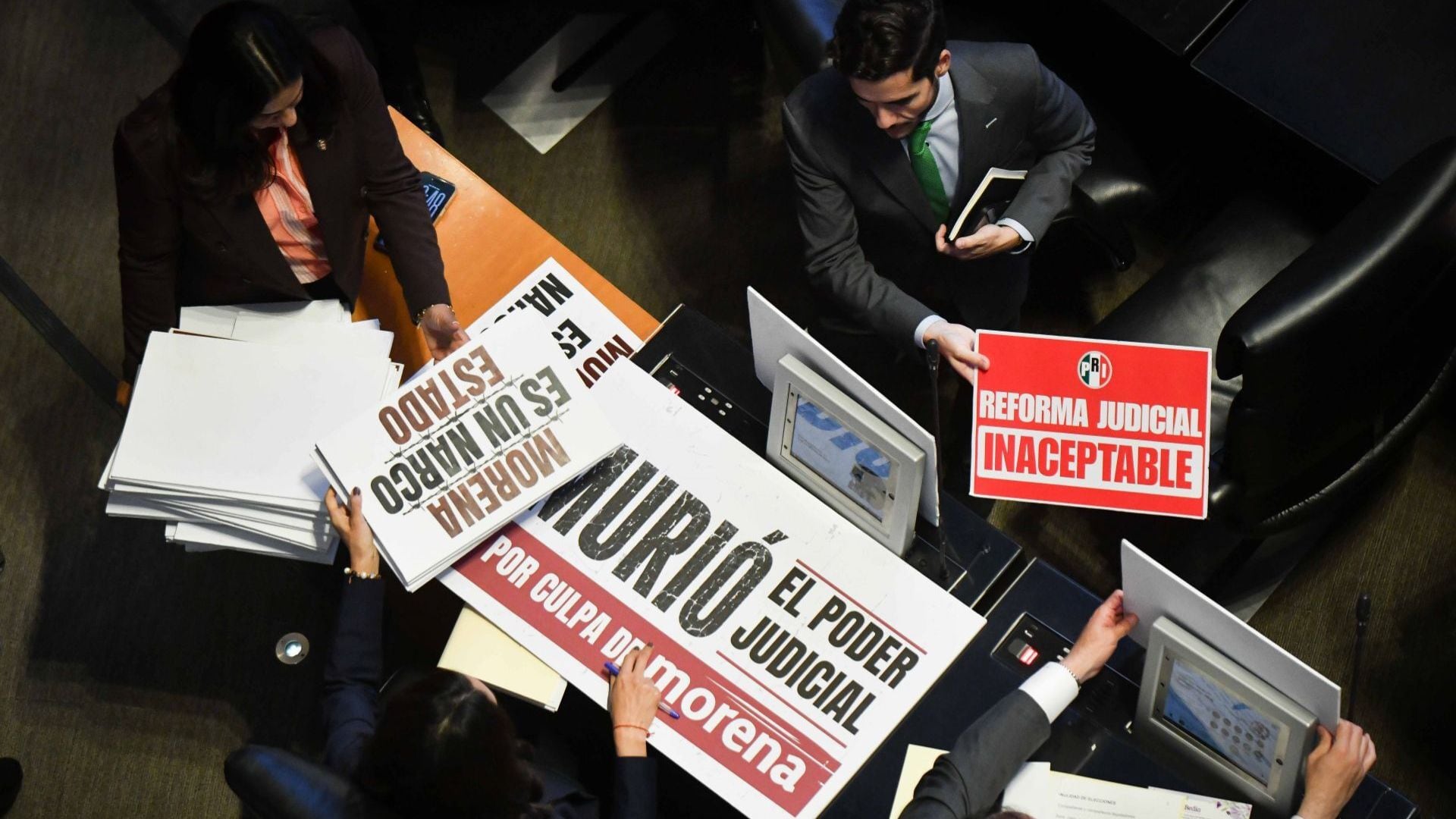 CIUDAD DE MÉXICO, 28MAYO2026.- Con 87 votos a favor y 40 en contra fue aprobada en lo general la reforma del Poder Judicial durante la sesión extraordinaria del Senado de la República. FOTO: MARIO JASSO/CUARTOSCURO.COM