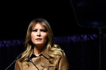 Melania Trump habla ante un