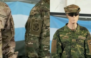 El Ejército Argentino presentó nuevos uniformes con patrón mimético tradicional y variante desértica para adaptar la indumentaria a distintas regiones del país (Captura de video)