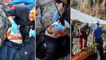 El turista sufrió laceraciones, fracturas