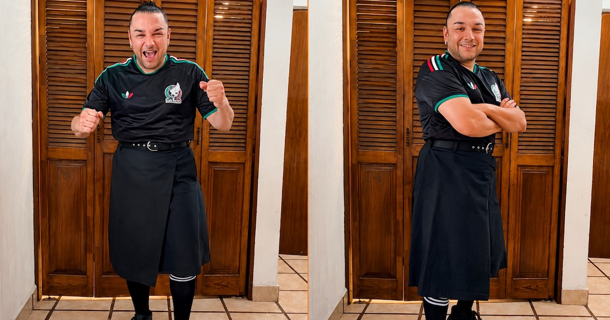 Esteban Macías responde a críticas por su outfit mundialista tras ser llamado “aseñorado”