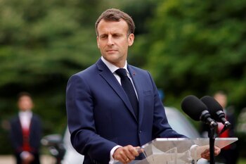 El presidente francés, Emmanuel Macron,