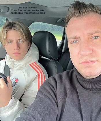 Maxi López y Valentino, luego