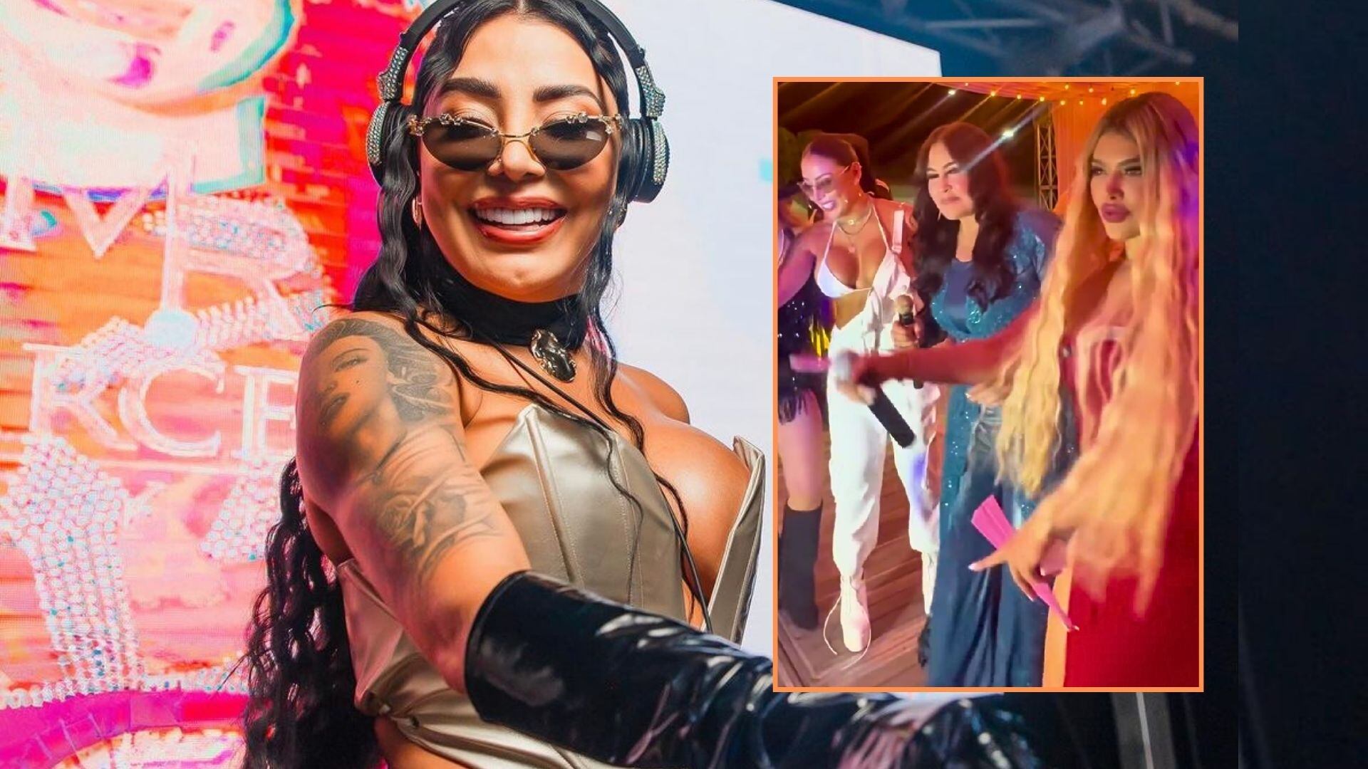 Marcela Reyes y Tatiana Murillo junto a las cantantes Arelys Henao y Yina Rose tiraron la casa pro la ventana para celebrar los quince años de 10 de sus seguidoras - crédito @marcelareyes/Instagram