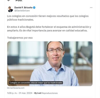 Daniel Briceño habla de