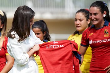 La reina Letizia, durante su