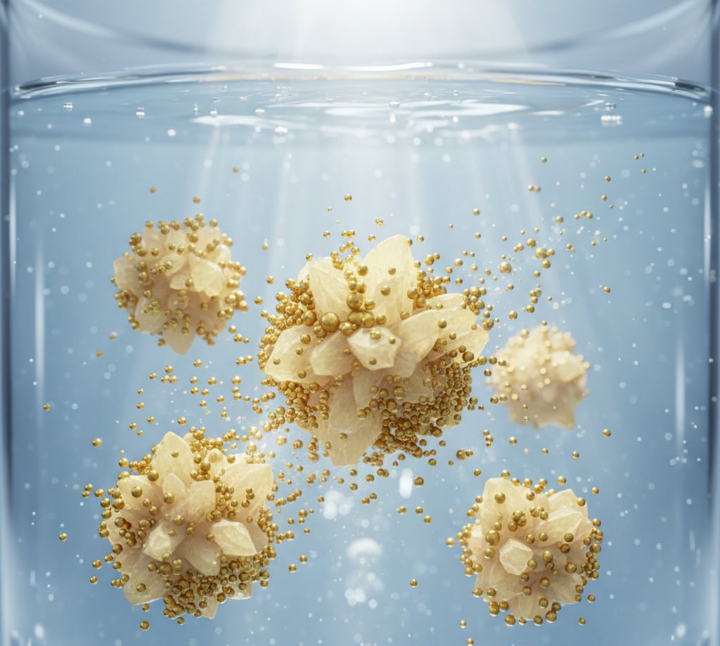 La combinación de oro a escala nanométrica y bismutita multiplica el efecto degradador sobre sustancias tóxicas (Freepik)