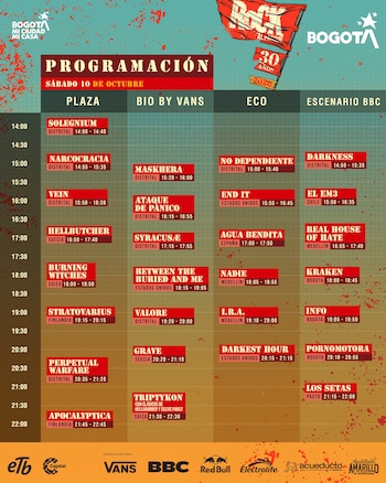 - crédito Rock al Parque/X