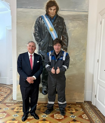 Javier Milei y Jesús Huerta