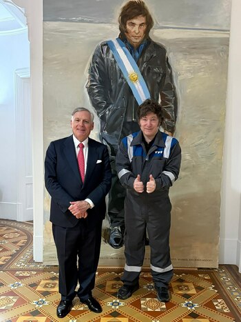 El Presidente con el economista