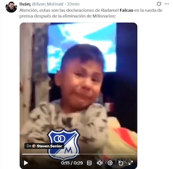 El meme del niño decepcionada: así se sienten miles de hinchas azules - crédito @Ivan_MolinaVX