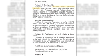 Pedro Ripalda vuelve al MIDIS,