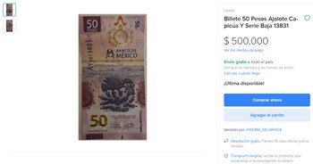 Billete serie baja