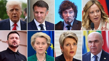 Donald Trump, Emmanuel Macron, Javier