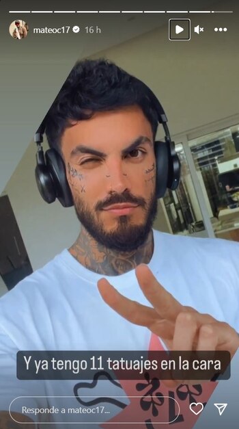 Mateo Carvajal revela cuántos tatuajes