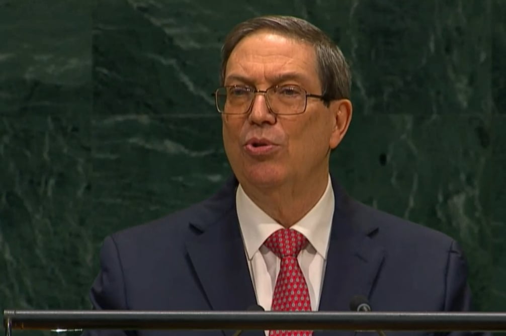 Durante su intervención, el representante de La Habana cuestionó la política estadounidense, rechazó amenazas militares y defendió las reformas económicas promovidas por Miguel Díaz-Canel