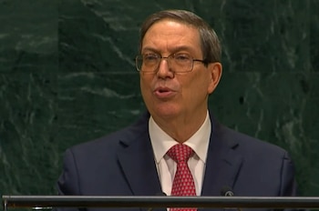 Durante su intervención, el representante de La Habana cuestionó la política estadounidense, rechazó amenazas militares y defendió las reformas económicas promovidas por Miguel Díaz-Canel