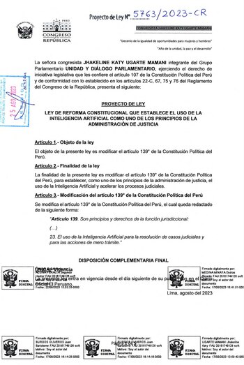 Proyecto de ley de la