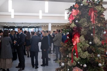 Una copa de Navidad en el ministerio de Asuntos Exteriores