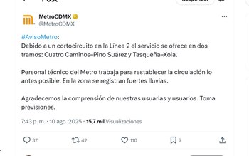 Suspenden servicio en la Línea