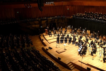 El evento conmemoró el 212° aniversario del Combate Naval de Montevideo y el Día del Himno Nacional Argentino