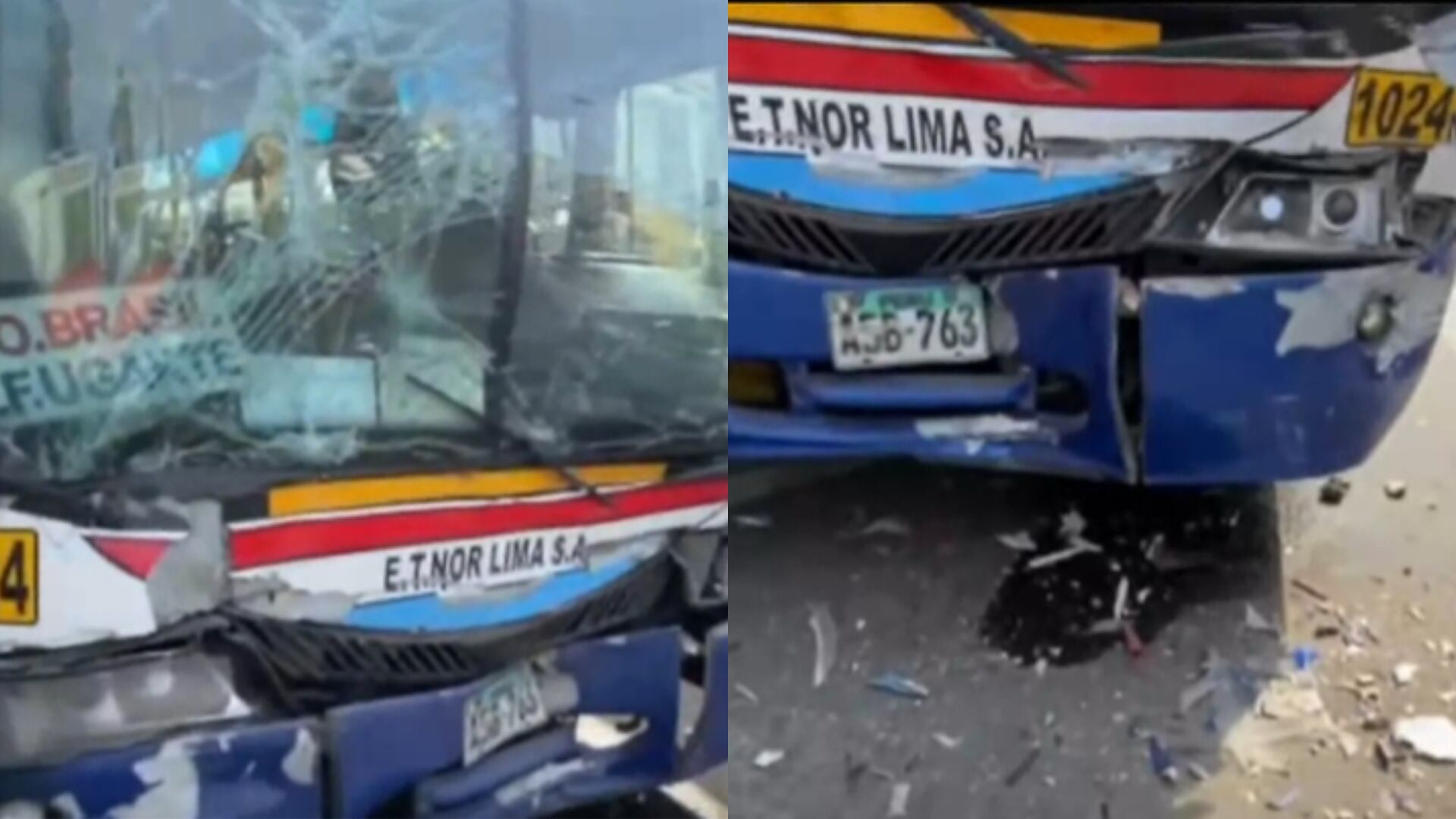 Un choque entre dos unidades de transporte público provocó lesiones en más de veinte pasajeros y forzó el cierre temporal de un carril en una de las principales vías de Lima| TV Perú