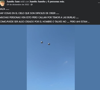 Un avistamiento de esferas similares