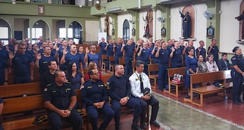 Un total de 56 cadetes fueron juramentados para iniciar su proceso de formación como oficiales de Tránsito en Costa Rica. Cortesía: MOPT