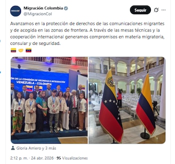 Migración Colombia informó que avanza en estrategias de protección de derechos de las comunicaciones migrantes y de acogida en las zonas de frontera - crédito @MigracionCol/X
