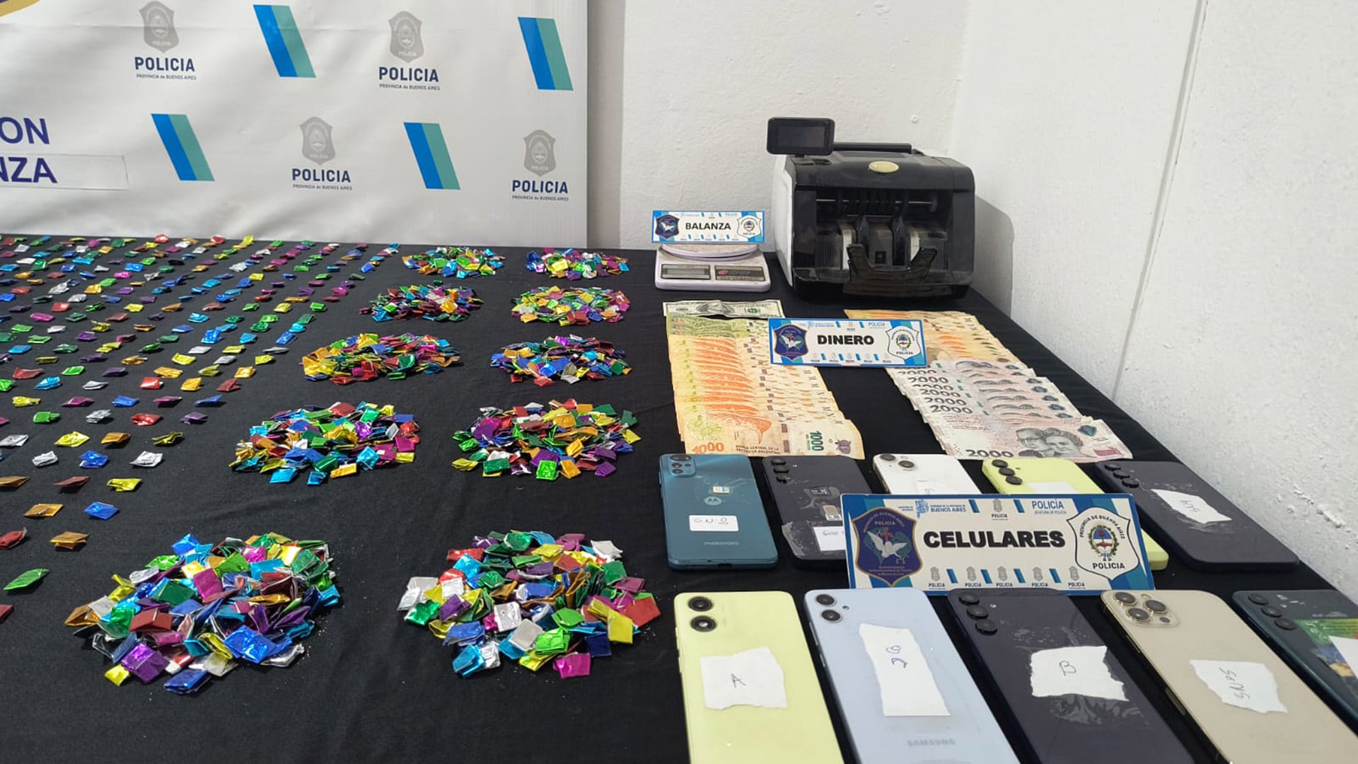 La banda narco vendía cocaína y marihuana.