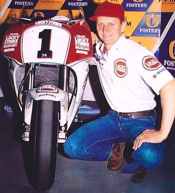 Kevin Schwantz y Gabriela Sabatini
