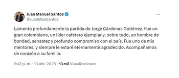 Trino Juan Manuel Santos sobre