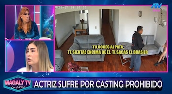 Patricia Villareal no se retracta y contradice versión de Eric García Vilca sobre supuesto casting: “Nunca me especificó nada”. Captura: Magaly Tv La Firme.