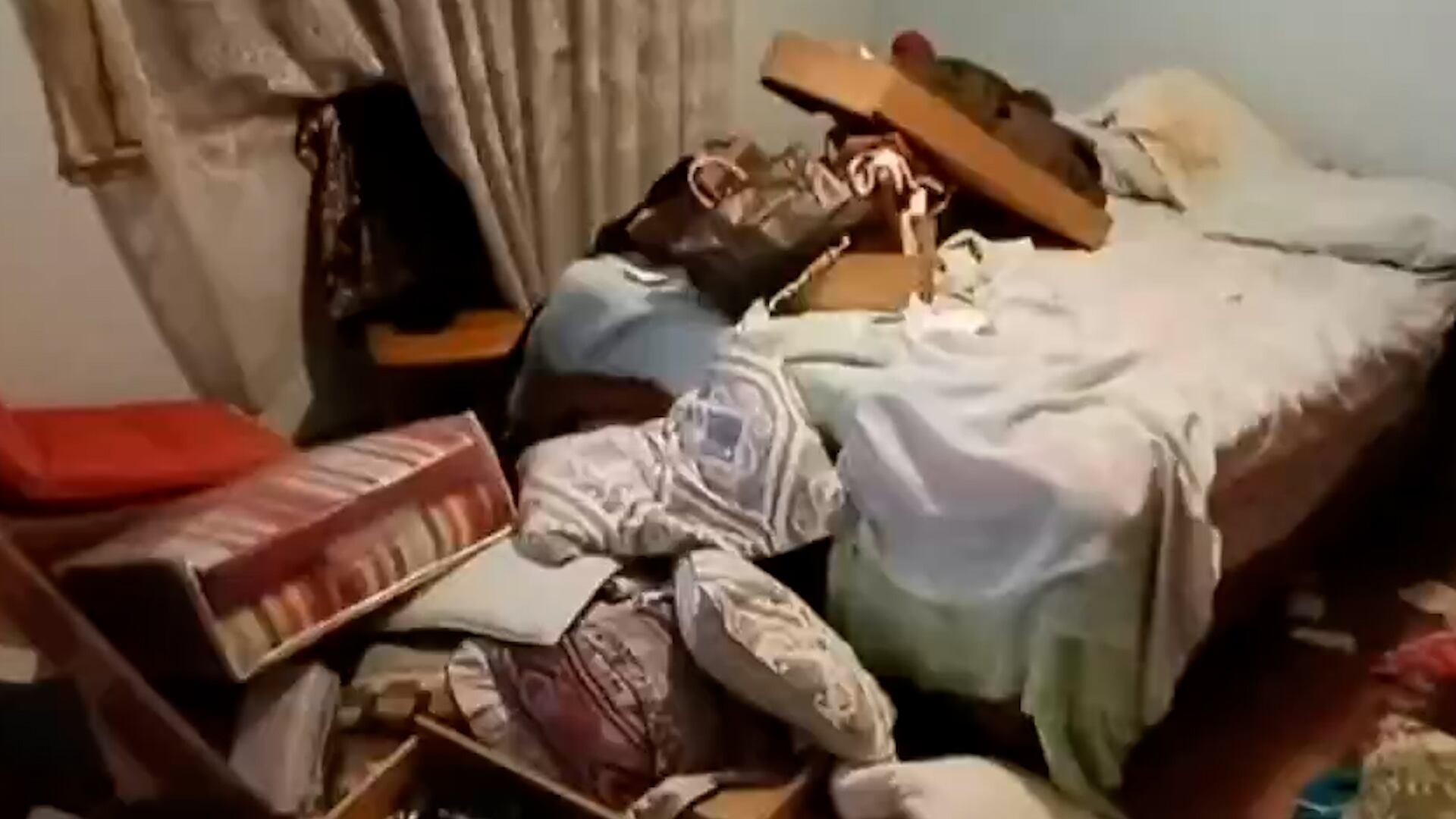 Así dejaron el dormitorio de la mujer