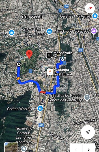 Zona donde se encuentra el