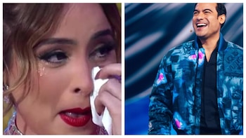 Cynthia Rodríguez rompe en llanto por la salida de Carlos Rivera de ¿Quién es la Máscara?