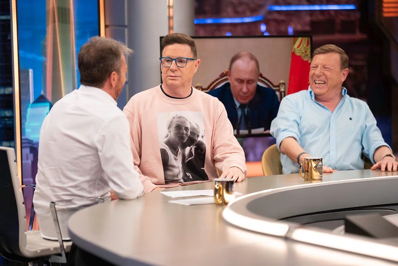 Los Morancos durante su visita a