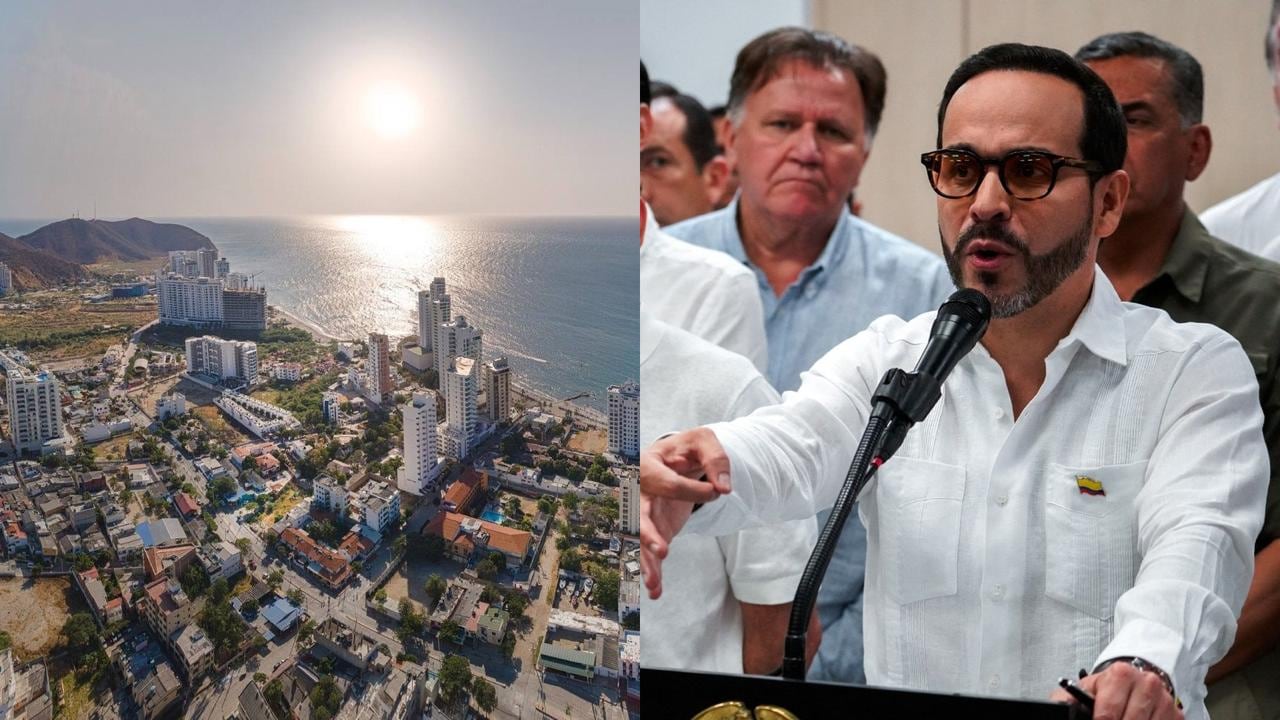 El presidente Abelardo de la Espriella aseguró que el Gobierno revisa nuevas alternativas para garantizar el abastecimiento de agua potable en Santa Marta -crédito Charlie Cordero/REUTERS/Alcaldía Distrital de Santa Marta