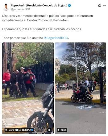 Humberto Amín, presidente del Concejo de Bogotá, anotó que pudo ser un robo - @papoaminCD/X
