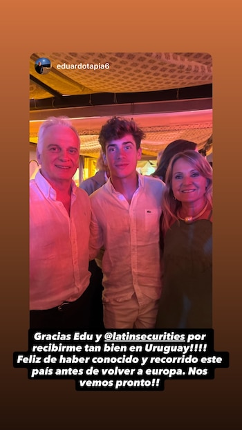 Franco Colapinto visitó Uruguay antes