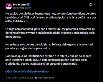 La candidata del Pacto Histórico