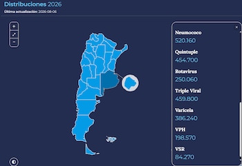 La logística de distribución de vacunas depende de cada provincia, que recibe las dosis en uno o varios puntos centrales y es responsable de su entrega local (Min de Salud)