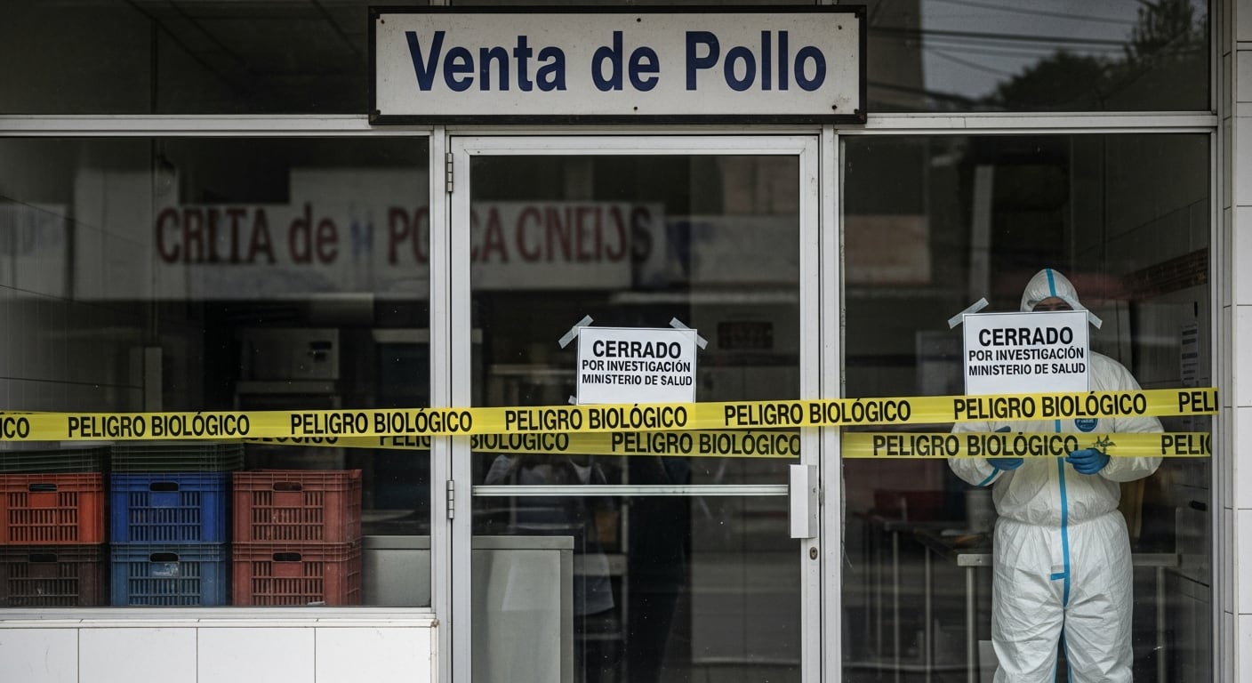 El Ministerio de Salud investiga un brote de salmonella vinculado a un local de venta de pollo en Ciudad Colón de Mora, donde se detectaron 12 casos confirmados y se evalúa un posible fallecimiento relacionado. (Imagen Ilustrativa Infobae)