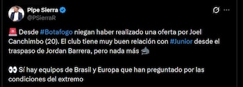 Junior habría desmentido la venta