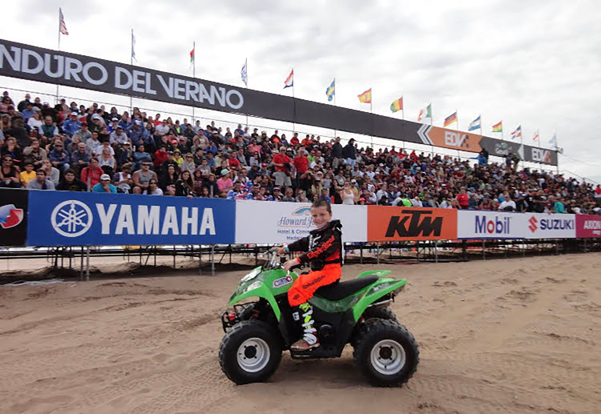 Con seis años fue el más joven en correr el Enduro del Verano, la versión sudamericana del Le Touquet (Crédito: Prensa Juan Manuel Grigera)