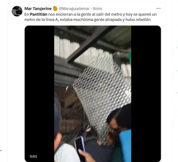 Usuarios rompieron una malla en