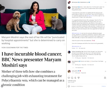 La periodista de la BBC que se hizo viral en 2023 por un gesto obsceno reveló que que padece un cáncer incurable