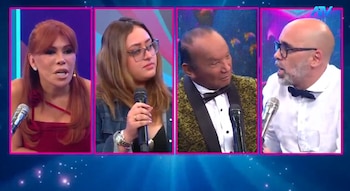 Melcochita y Heidy Amado: joven pareja del artista revela cómo viven su relación y responde sobre su intimidad. Captura: Magaly TV La Firme.