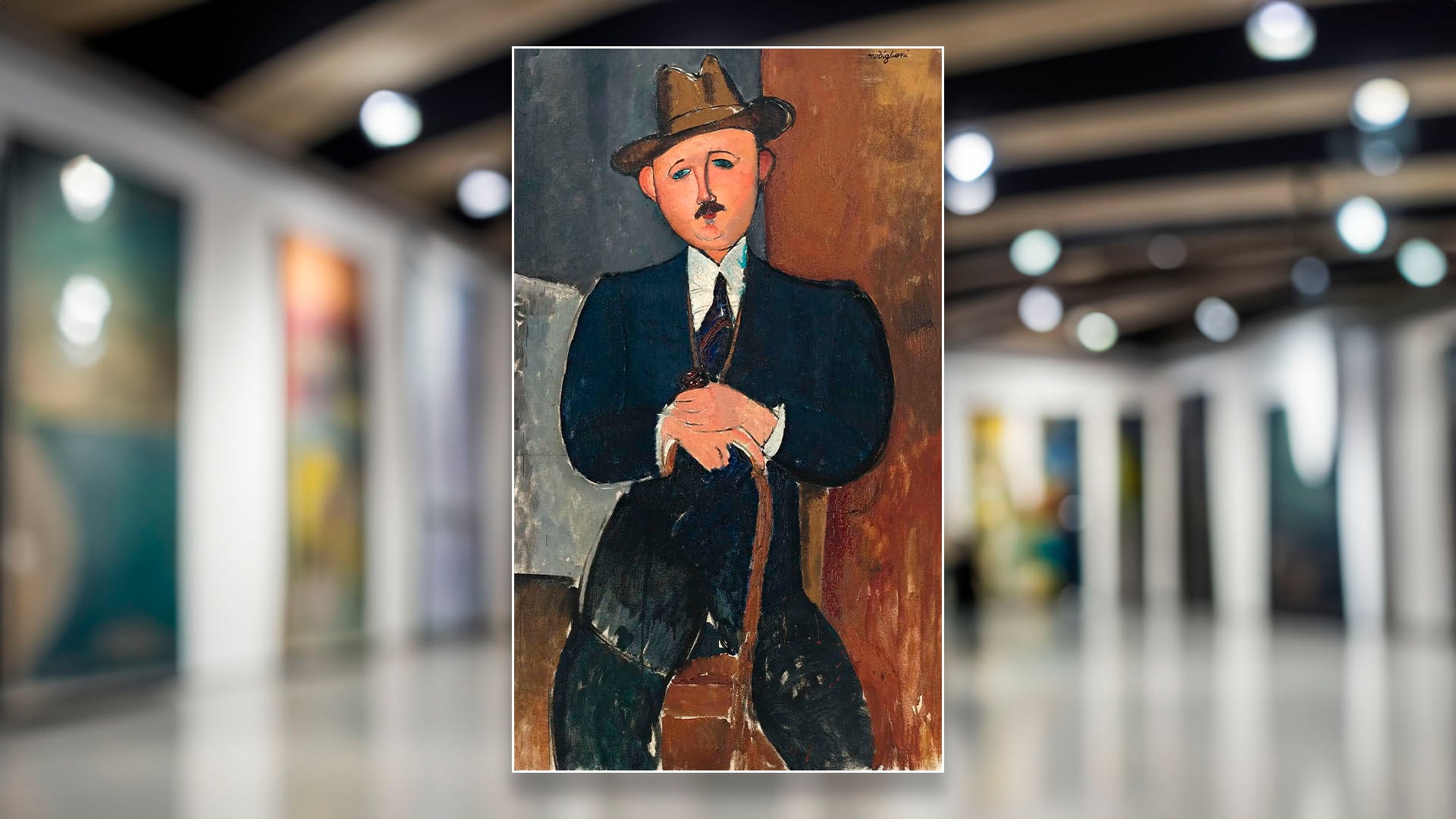 Un juez de Nueva York ordena la restitución de la pintura ‘El hombre sentado con bastón’ de Modigliani a los herederos de Oscar Stettiner, víctima del saqueo nazi (Foto: Sotheby